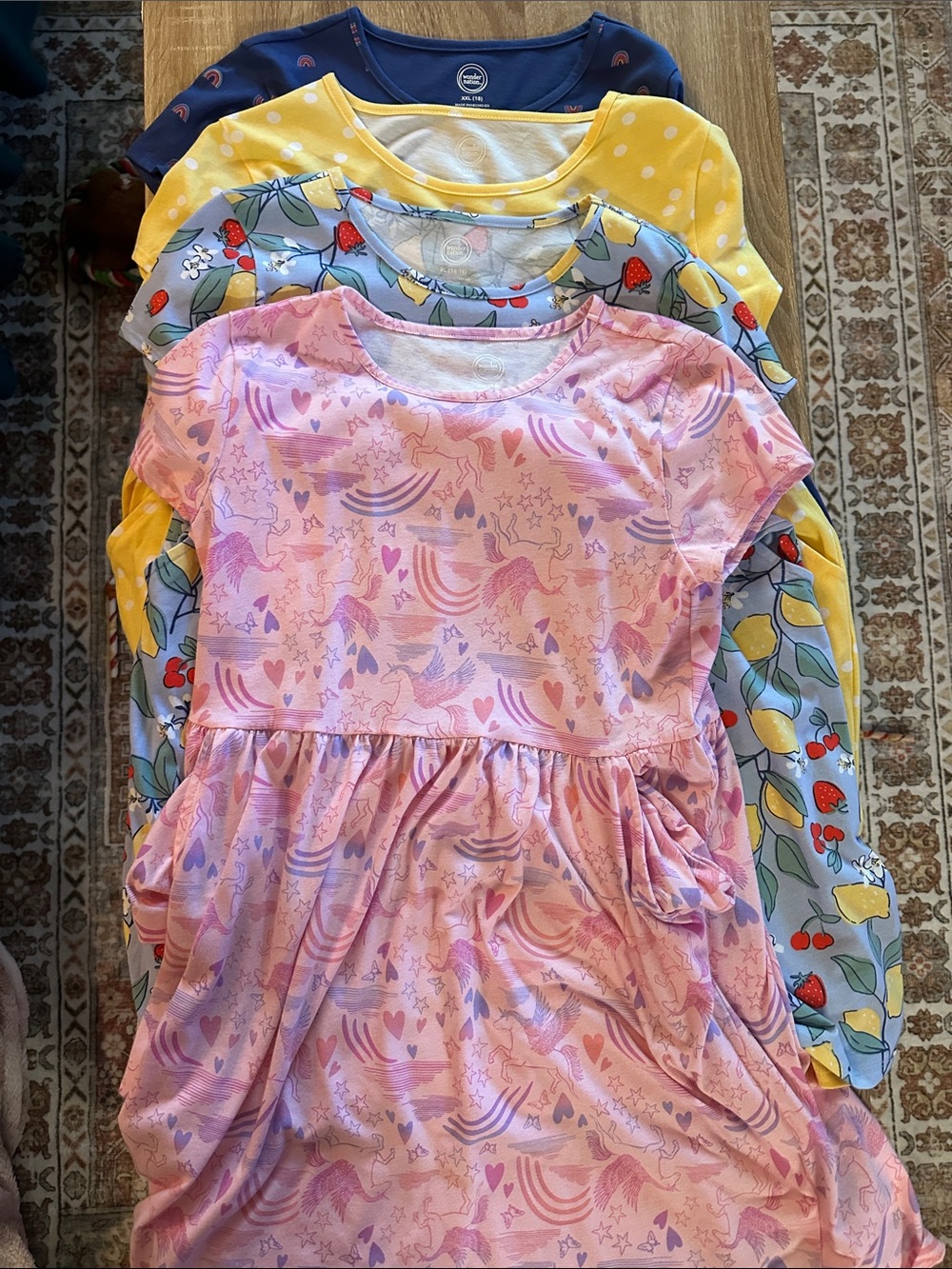 Bundle of 4 girls cotton summer dresses